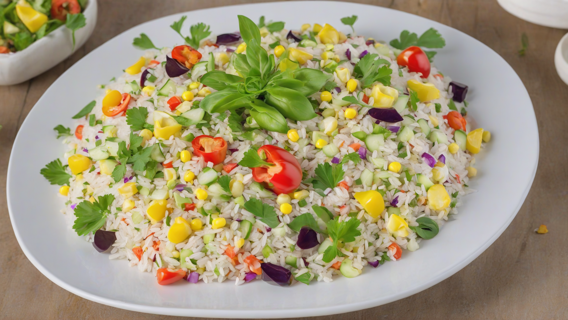 insalata di riso vegetariana
